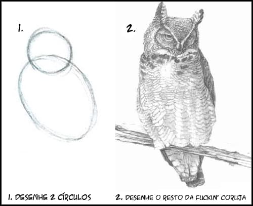 "Como desenhar uma coruja"