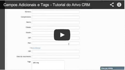 Video tutorial de campos adicionais e tags